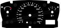 00-04 Ford Focus Gauge Face No Tach