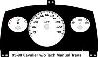 95-98 Cavalier without Tach Gauge Face