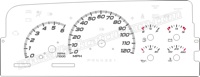 98-00 Yukon Denali-Cadillac Escalade-Tahoe Police Gauge Face 120 mph